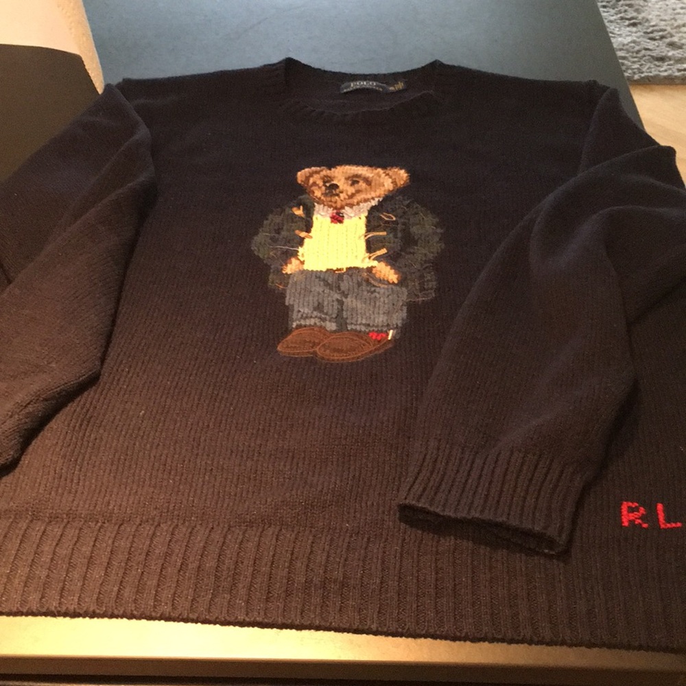 Authentic Ralph Lauren Polo Sweater w/ Teddy Logo